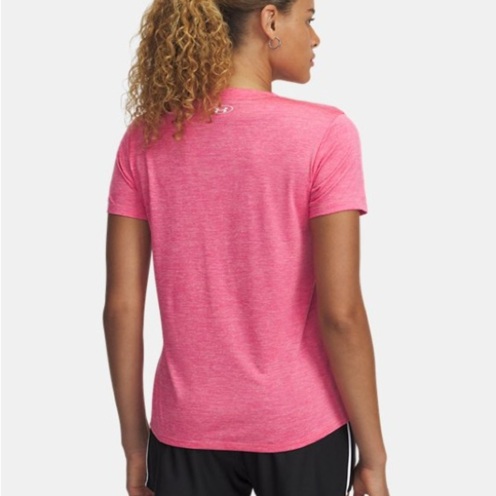 UA Tech™ Twist Women's V-Neck Short Sleeve T Shirt NWT Size M - Picture 2 of 3